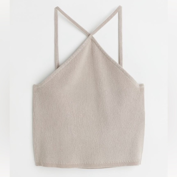 NWT H&M fifties crop top size XXl color - beige - Picture 7 of 16